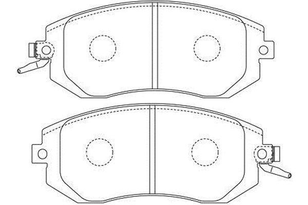 KAVO PARTS Piduriklotsi komplekt,ketaspidur BP-8024